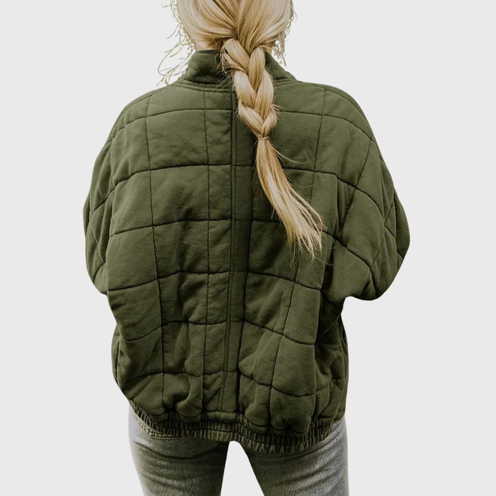 Women's Quilted Oversized Zip-Through Blouson