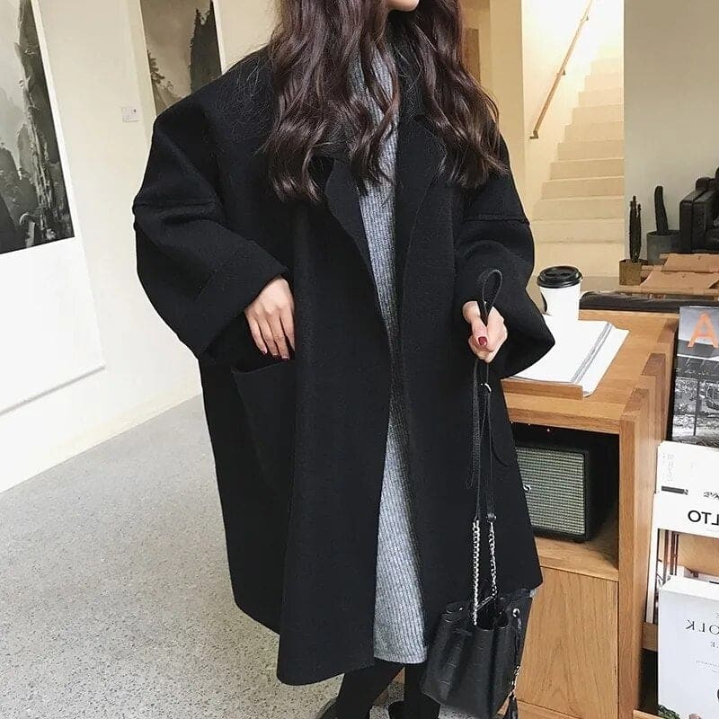 Women's Relaxed Woollen Blend Trench Coat
