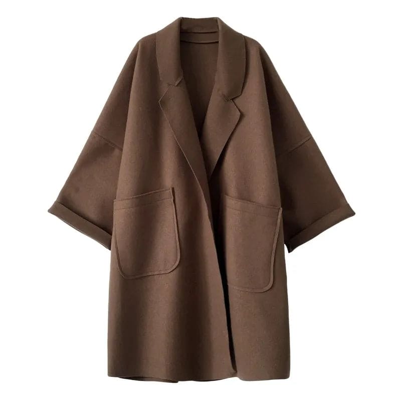 Women's Relaxed Woollen Blend Trench Coat