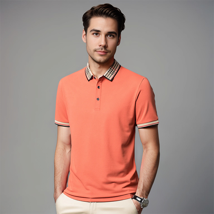 Men's Smart Contrast Collar Piqué Polo