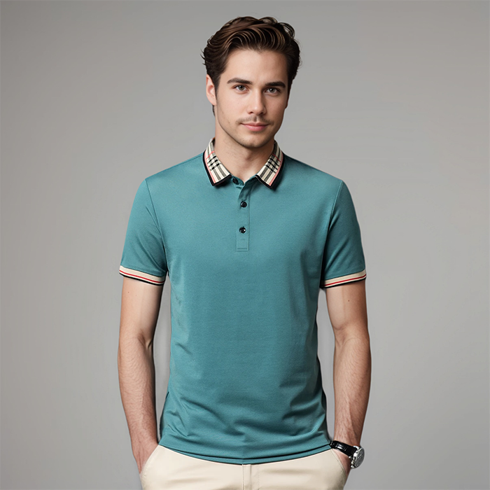 Men's Smart Contrast Collar Piqué Polo