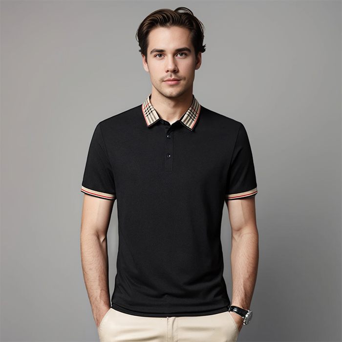 Men's Smart Contrast Collar Piqué Polo