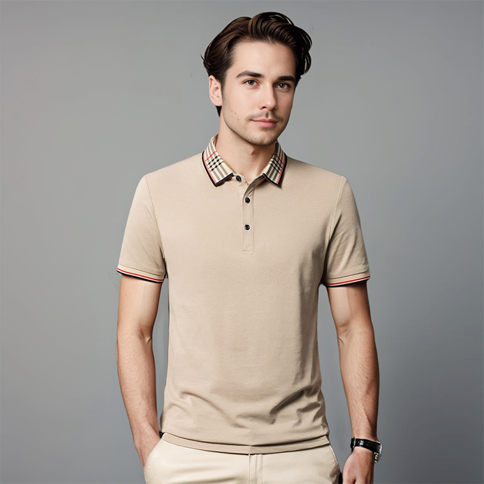 Men's Smart Contrast Collar Piqué Polo