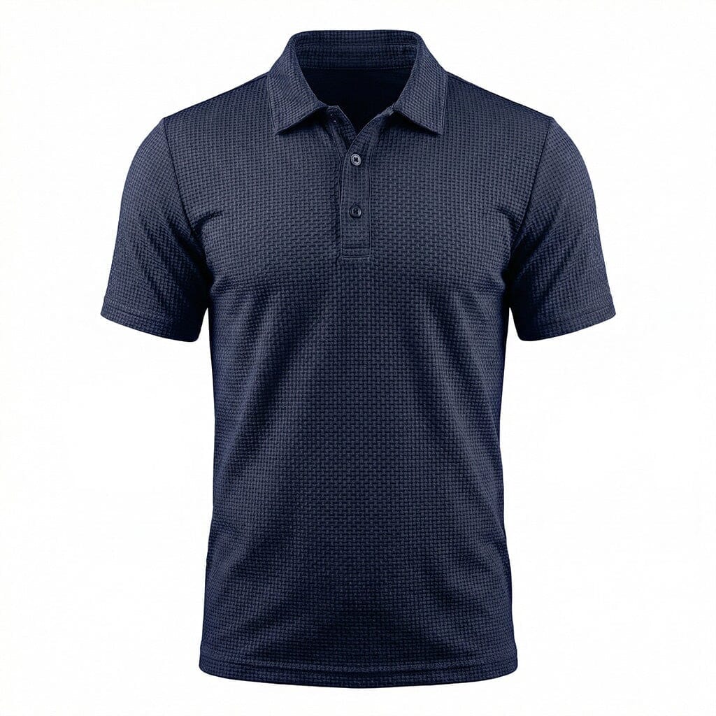 Men's Breathable Stretch Textured Polo