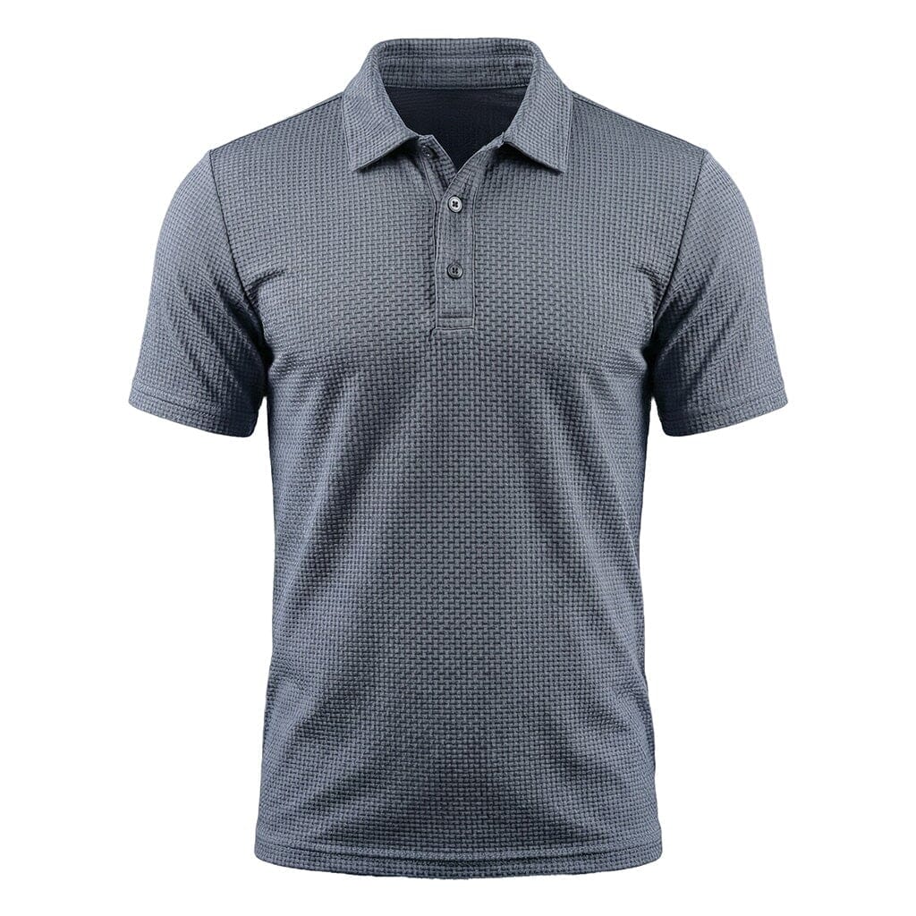 Men's Breathable Stretch Textured Polo