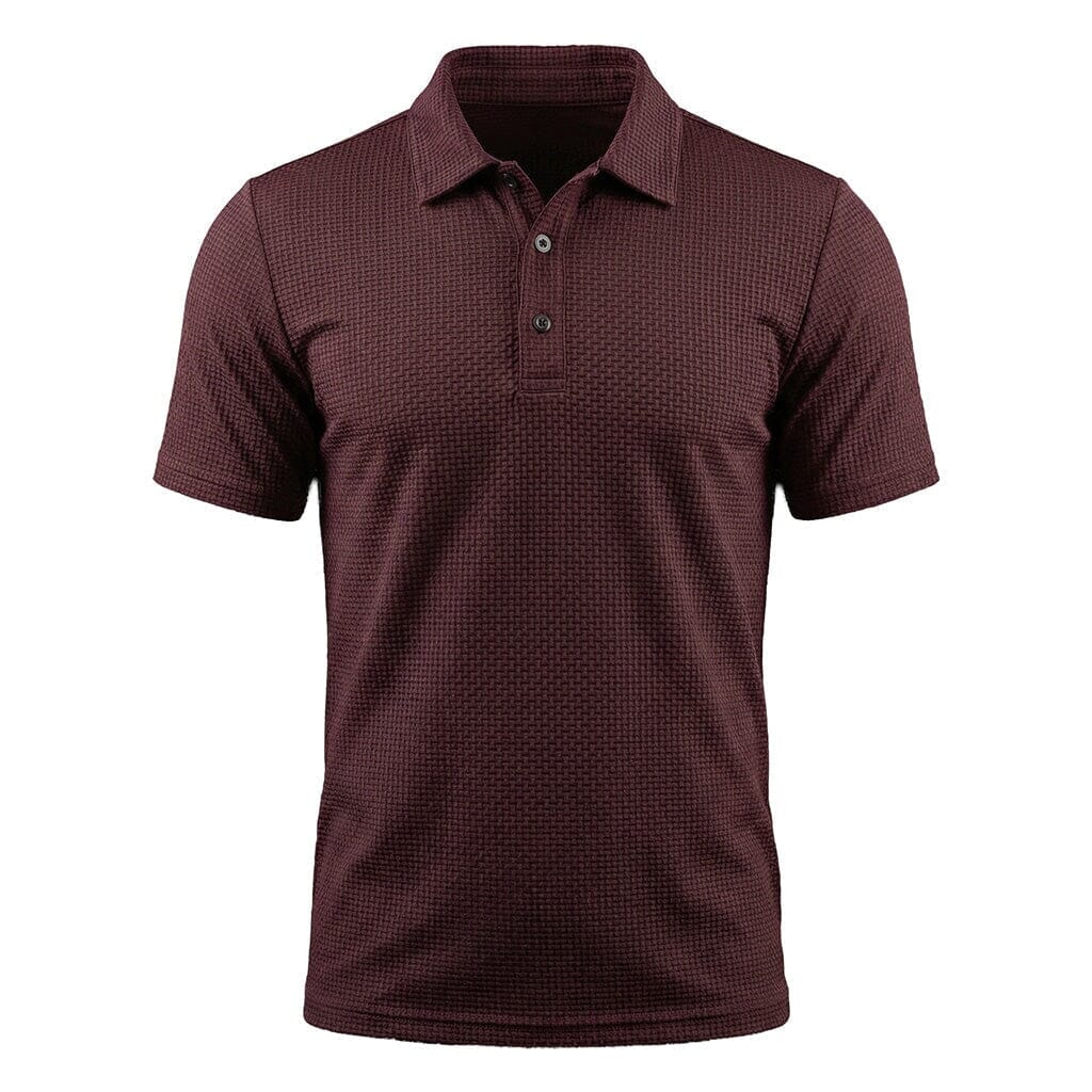 Men's Breathable Stretch Textured Polo
