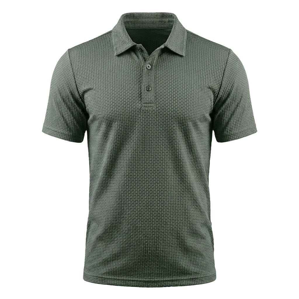 Men's Breathable Stretch Textured Polo