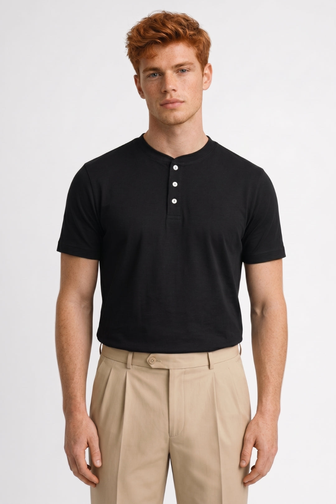 Men's Everyday Button-Placket Henley Tee