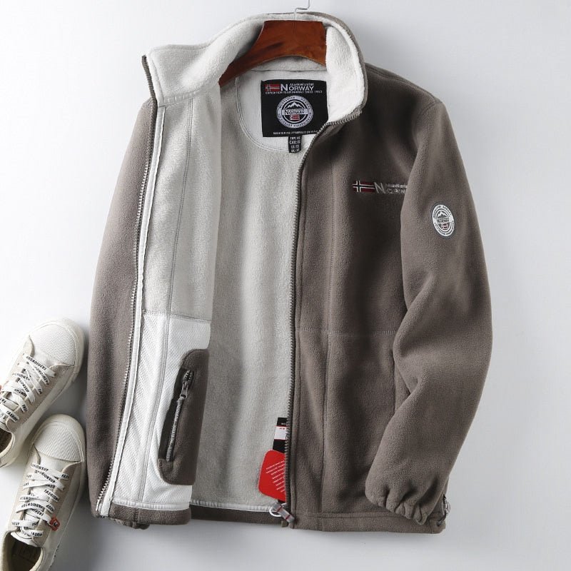 Men's High Collar Full-Zip Fleece Jacket