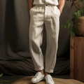 Men's Lightweight Relaxed Linen Holiday Trousers