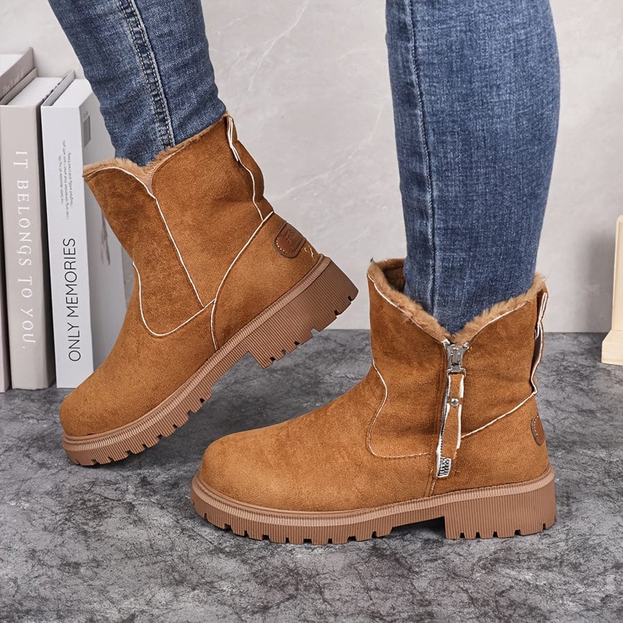 Women's Warm Fur-Lined Winter Ankle Boots