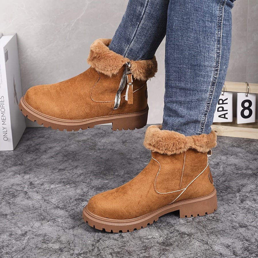 Women's Warm Fur-Lined Winter Ankle Boots