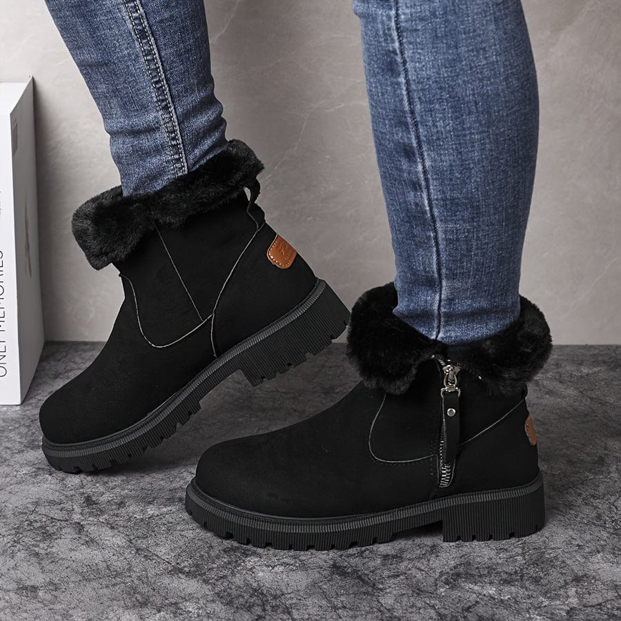 Women's Warm Fur-Lined Winter Ankle Boots