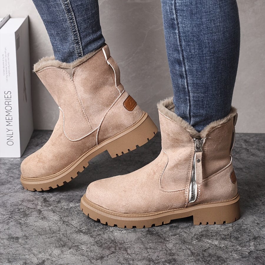 Women's Warm Fur-Lined Winter Ankle Boots