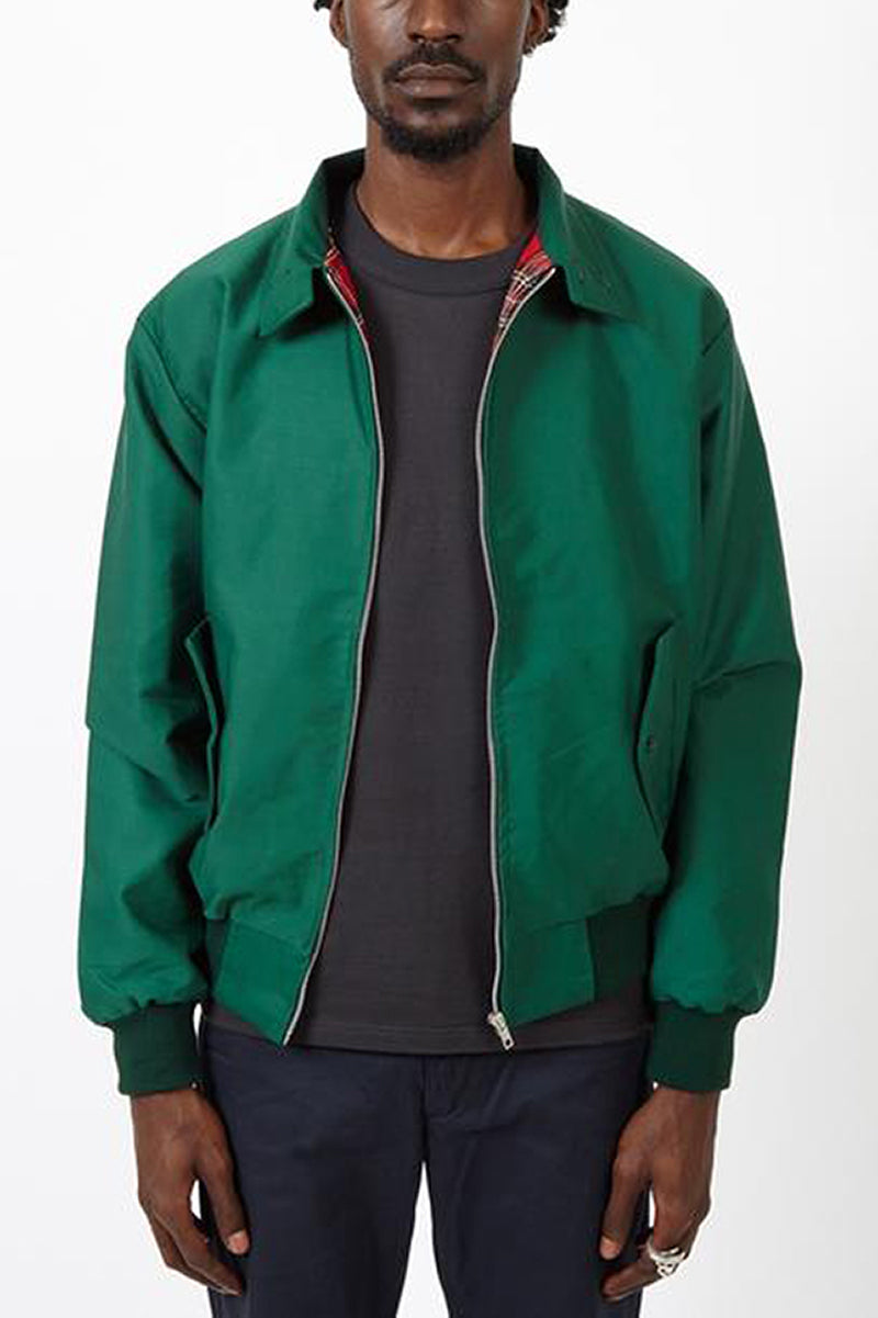 Men's Tartan-Lined Zip-Up Harrington Jacket