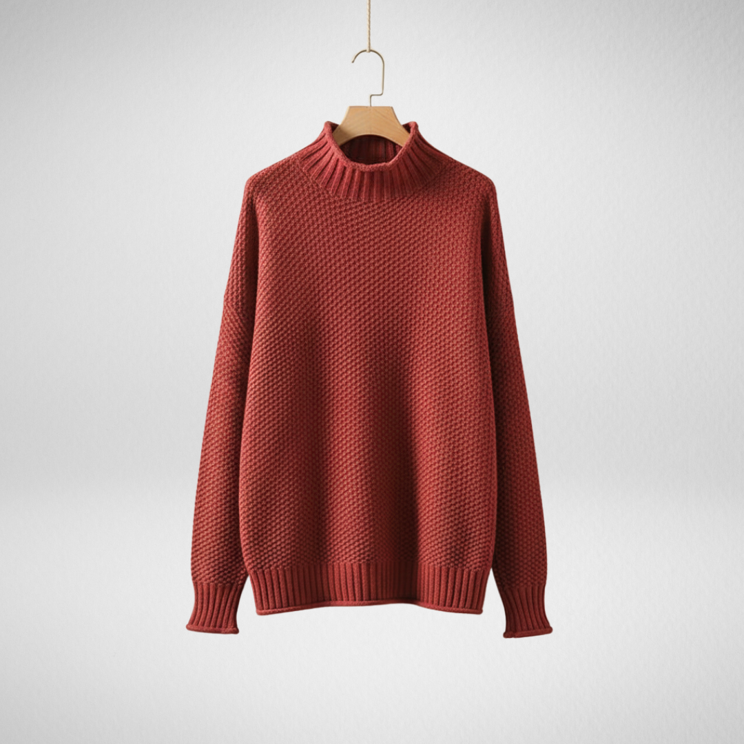 Women's Knitted Mock Neck Pullover