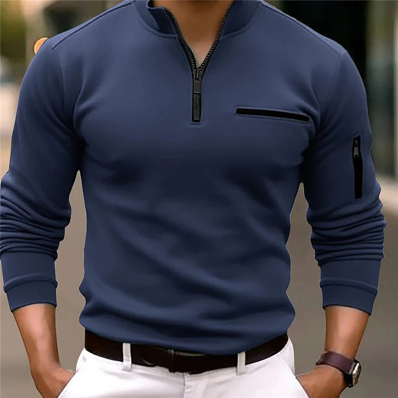Men's Utility Pocket Quarter-Zip Pullover
