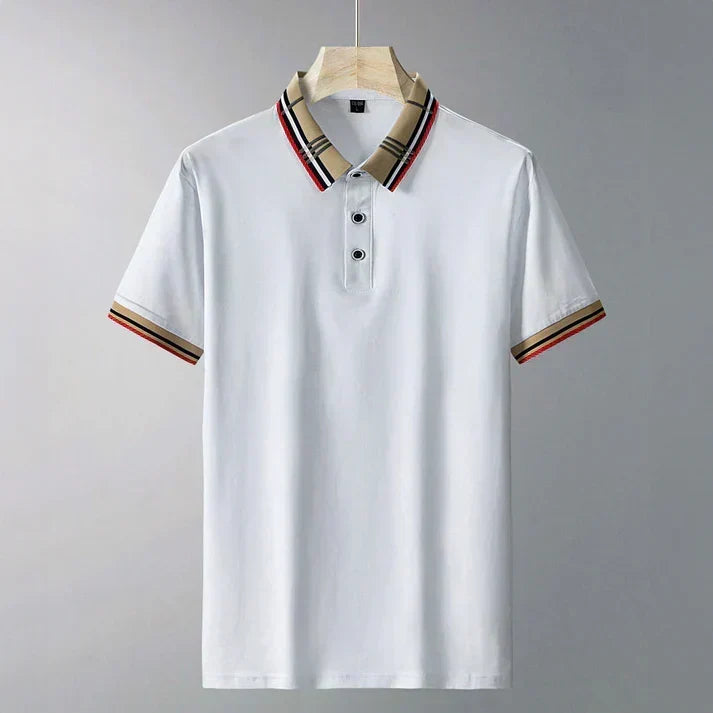 Men's Smart Contrast Collar Piqué Polo