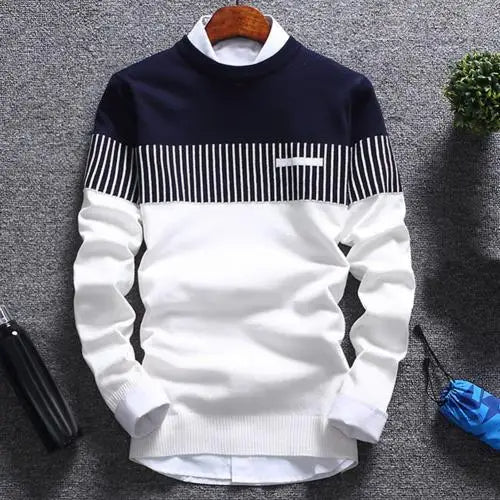 Men's Regular-Fit Printed Crew Neck Pullover