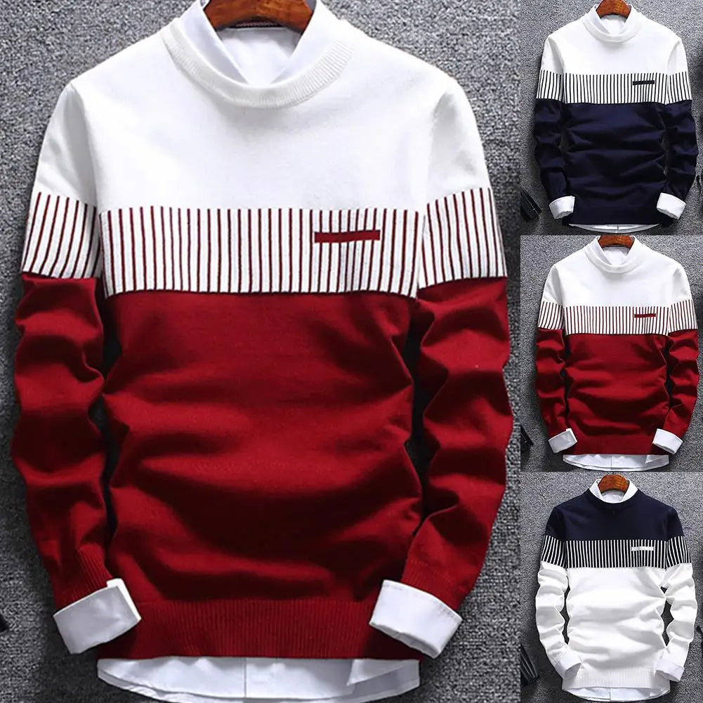 Men's Regular-Fit Printed Crew Neck Pullover
