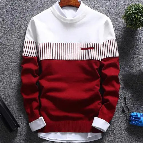 Men's Regular-Fit Printed Crew Neck Pullover
