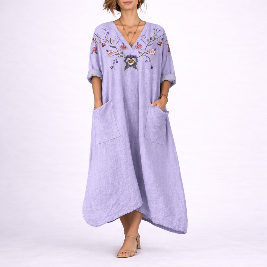 Women's Boho Paisley Autumn Occasion Maxi Dress