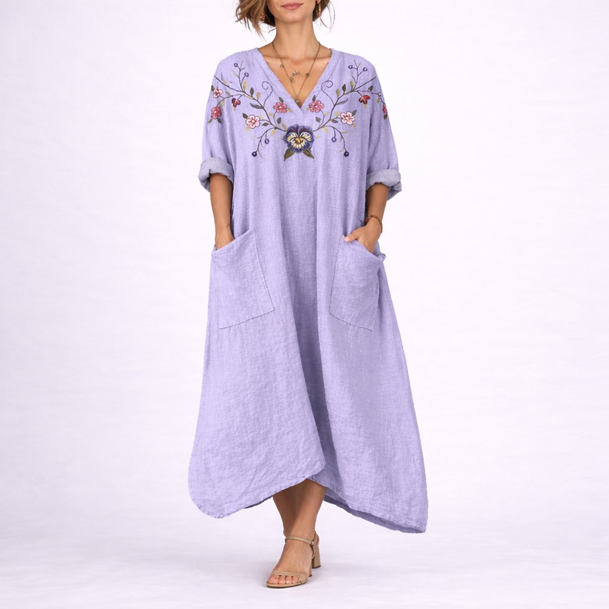 Women's Boho Paisley Autumn Occasion Maxi Dress