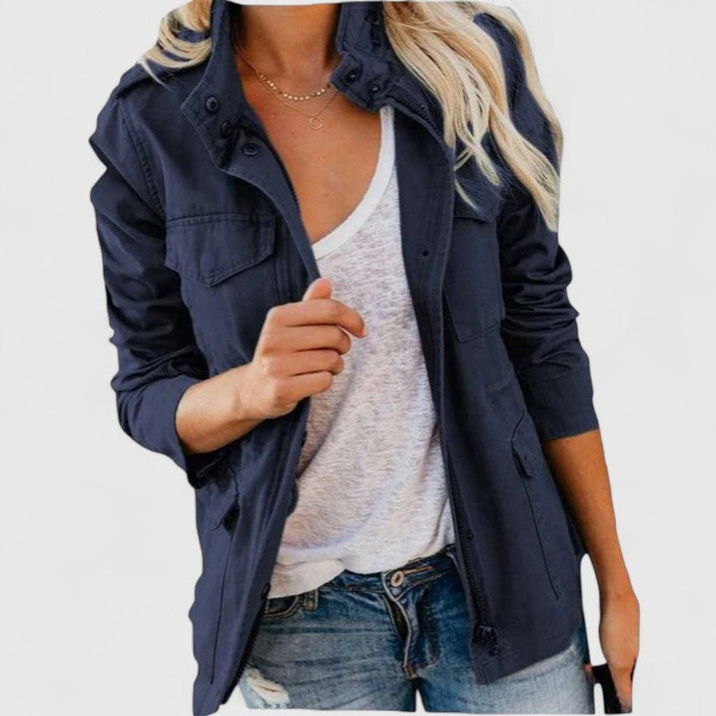 Women's Drawstring-Waist Lightweight Utility Jacket