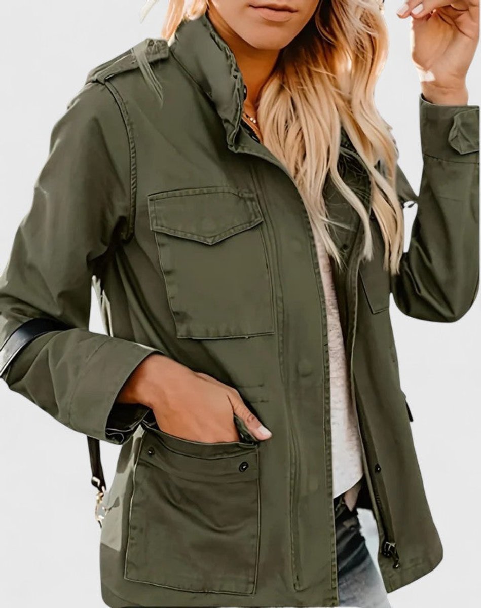 Women's Drawstring-Waist Lightweight Utility Jacket