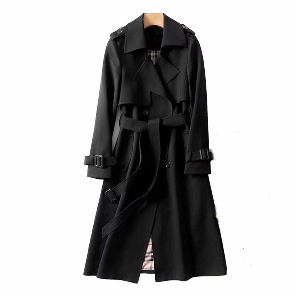 Women's Belted Double-Breasted Longline Mac