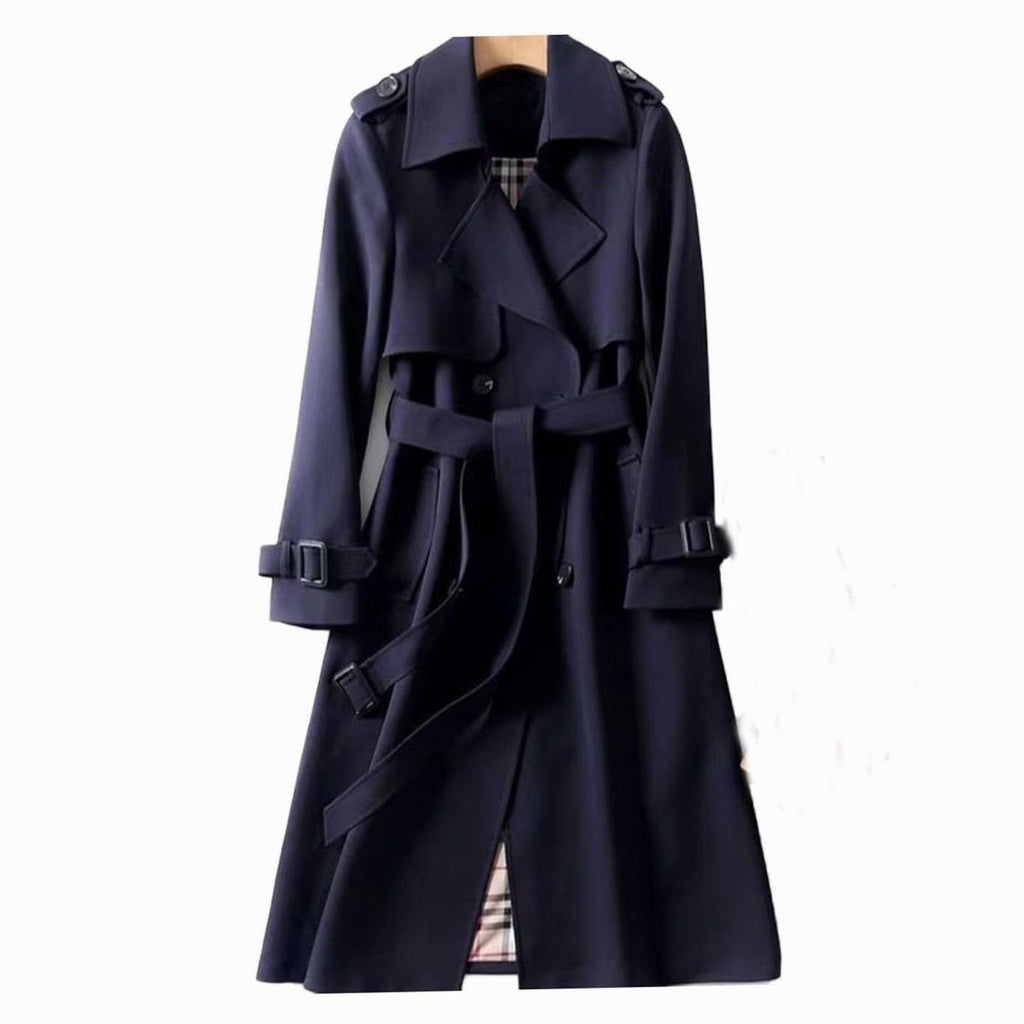 Women's Belted Double-Breasted Longline Mac