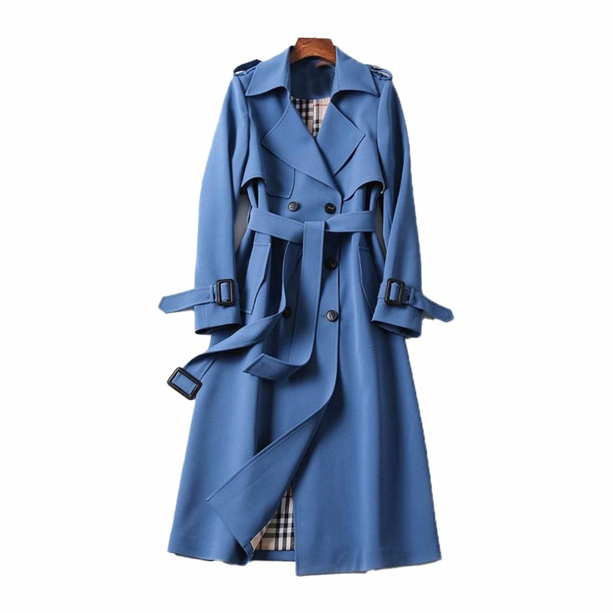 Women's Belted Double-Breasted Longline Mac
