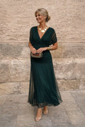 Women's Floaty Chiffon V-Neck Occasion Maxi Dress
