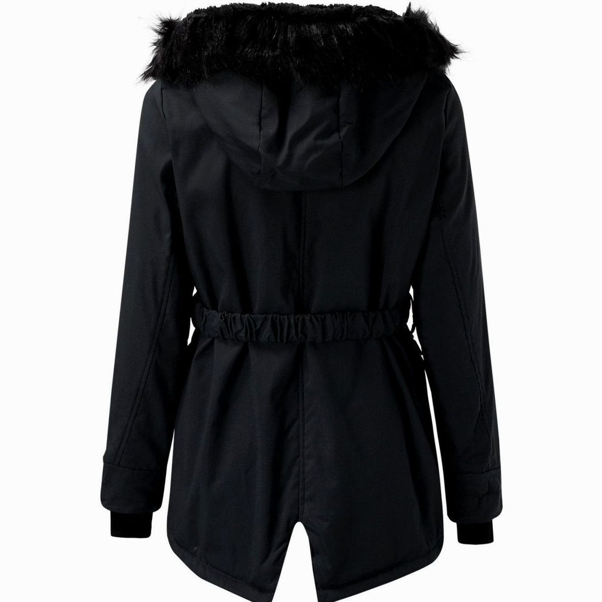 Women's Fitted Faux Fur-Trimmed Hooded Parka