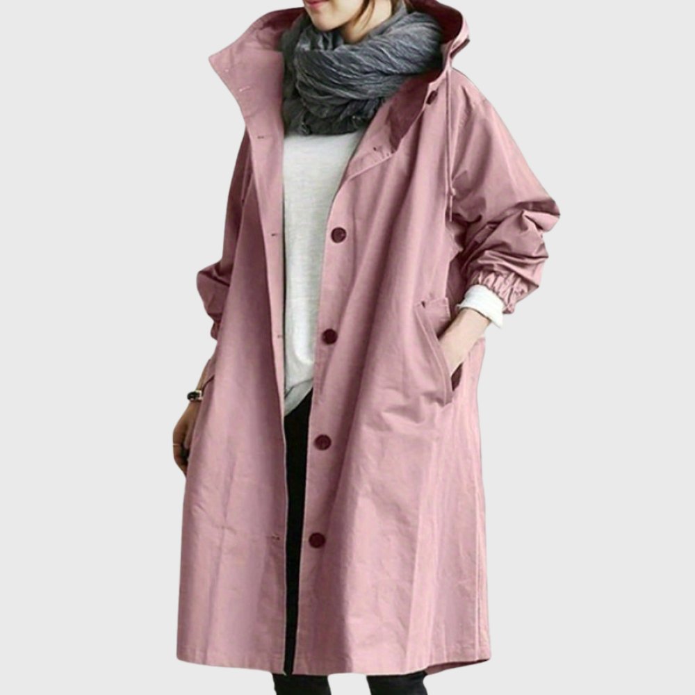 Women's Relaxed Longline Hooded Waterproof Trench