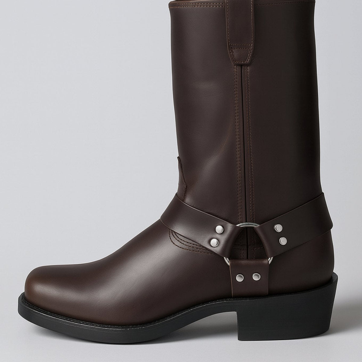 Women's Harness Ring Leather Pull-On Western Boots