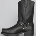 Women's Harness Ring Leather Pull-On Western Boots