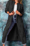 Women's Longline Pom-Pom Knit Cardigan
