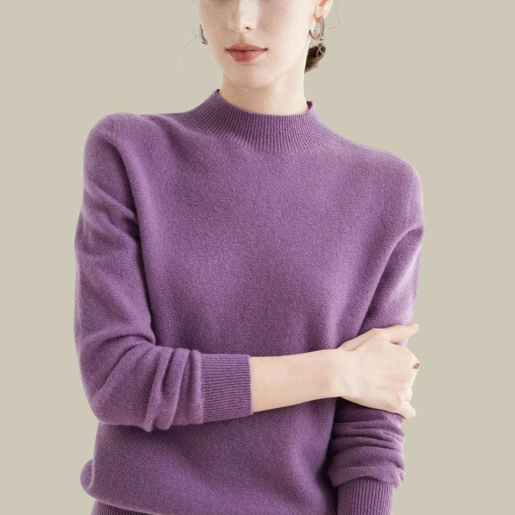 Women's Long-Sleeve Merino Mock Neck Pullover