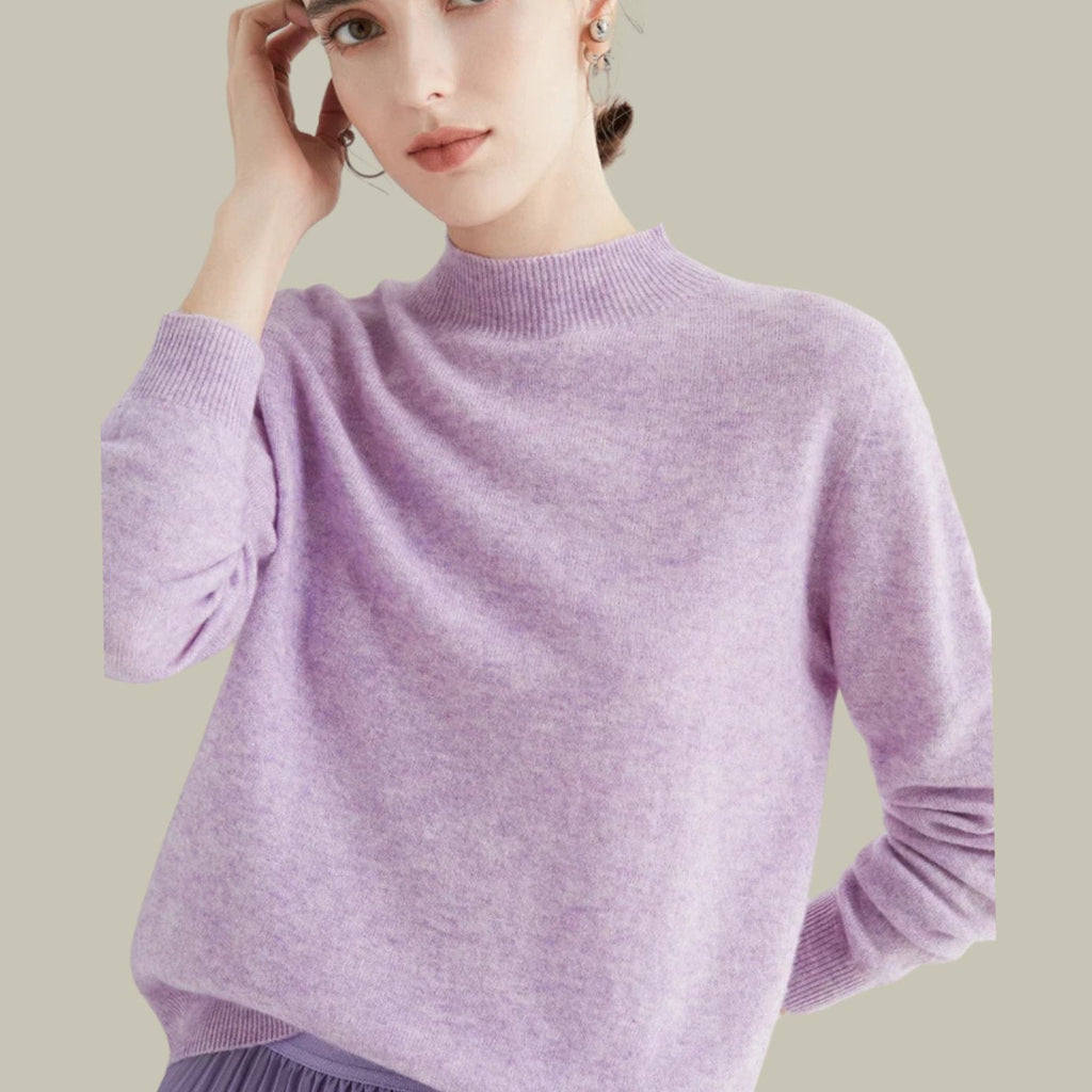 Women's Long-Sleeve Merino Mock Neck Pullover