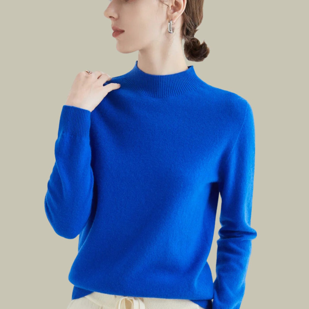 Women's Long-Sleeve Merino Mock Neck Pullover