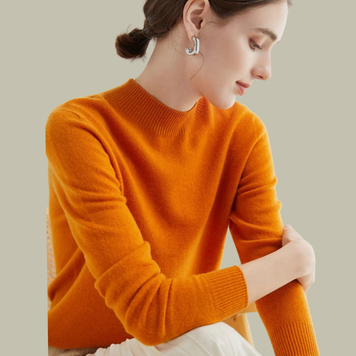 Women's Long-Sleeve Merino Mock Neck Pullover