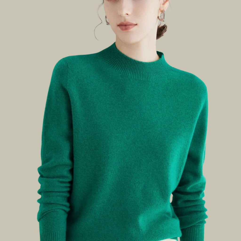 Women's Long-Sleeve Merino Mock Neck Pullover