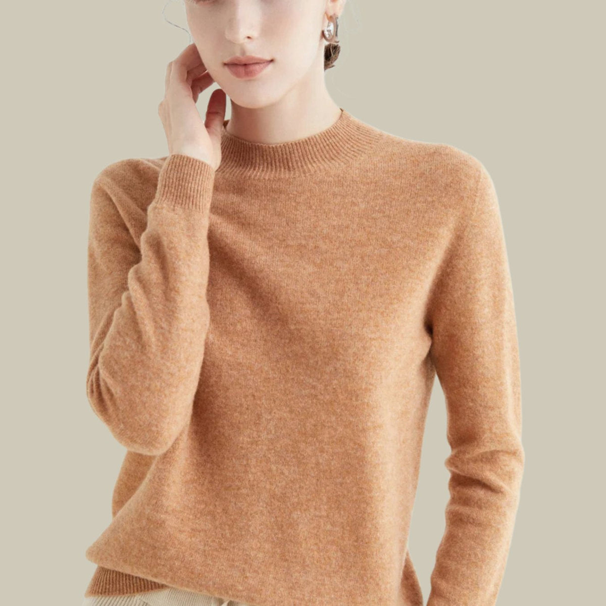 Women's Long-Sleeve Merino Mock Neck Pullover