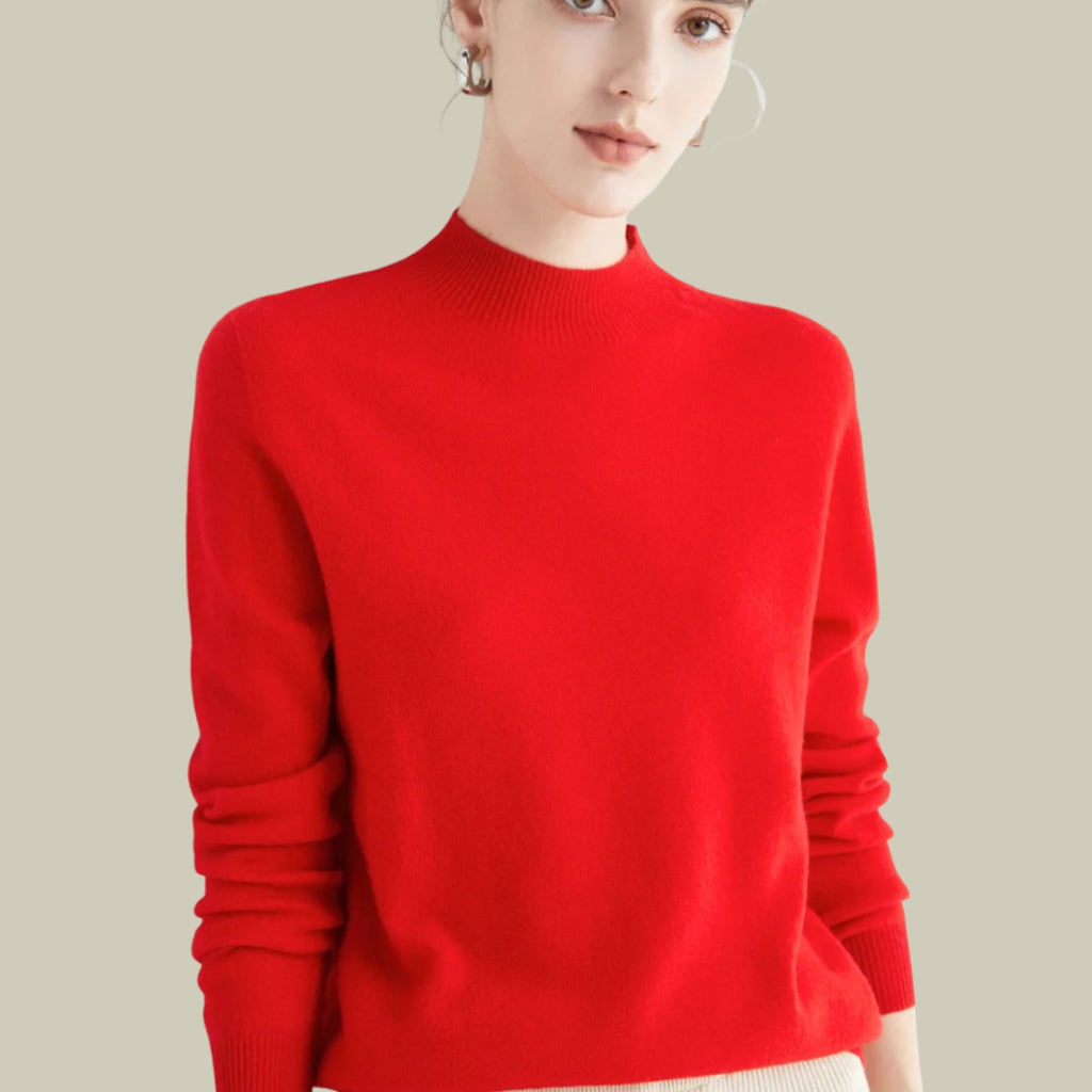 Women's Long-Sleeve Merino Mock Neck Pullover