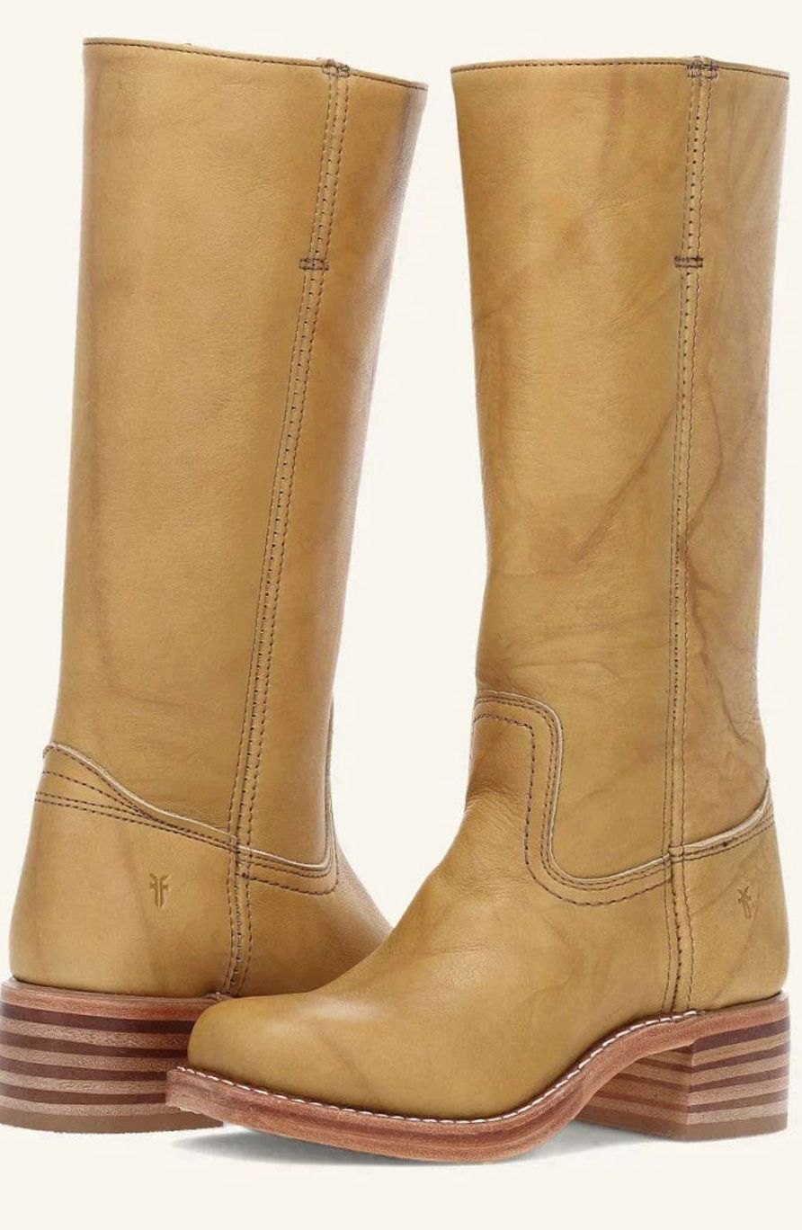 Women's Classic Western Stacked Heel Calf Boots