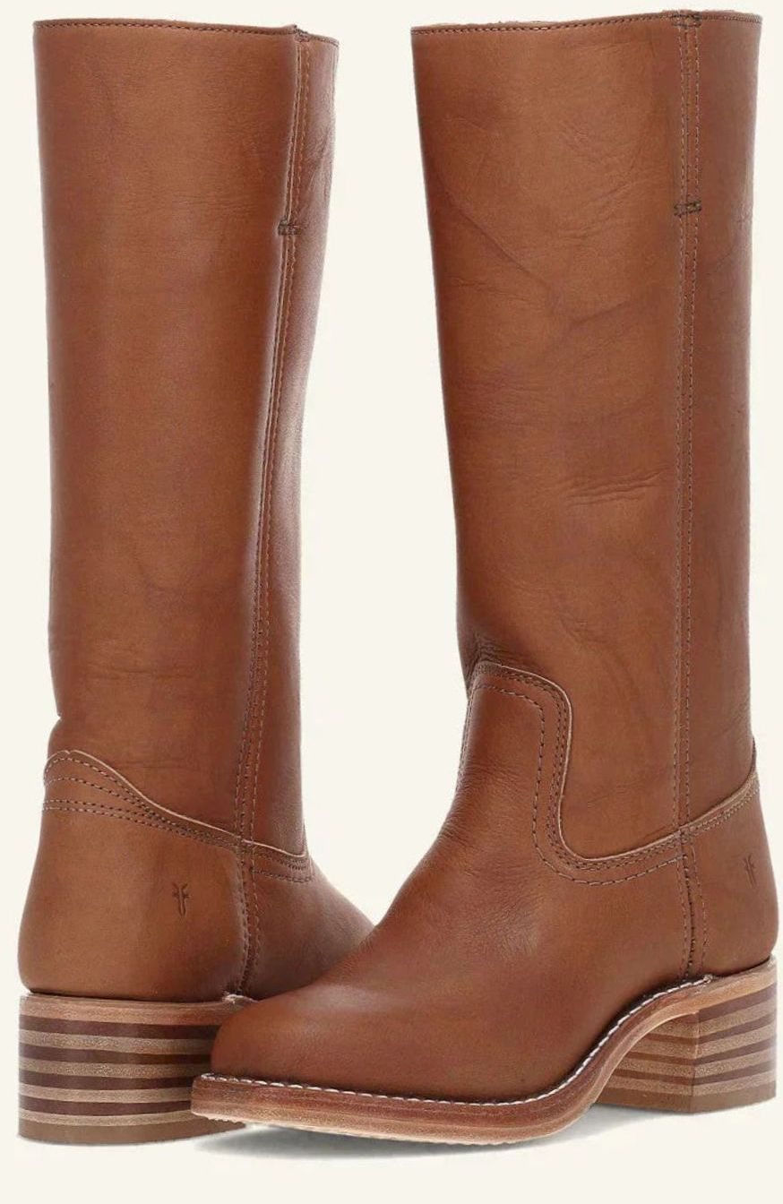 Women's Classic Western Stacked Heel Calf Boots