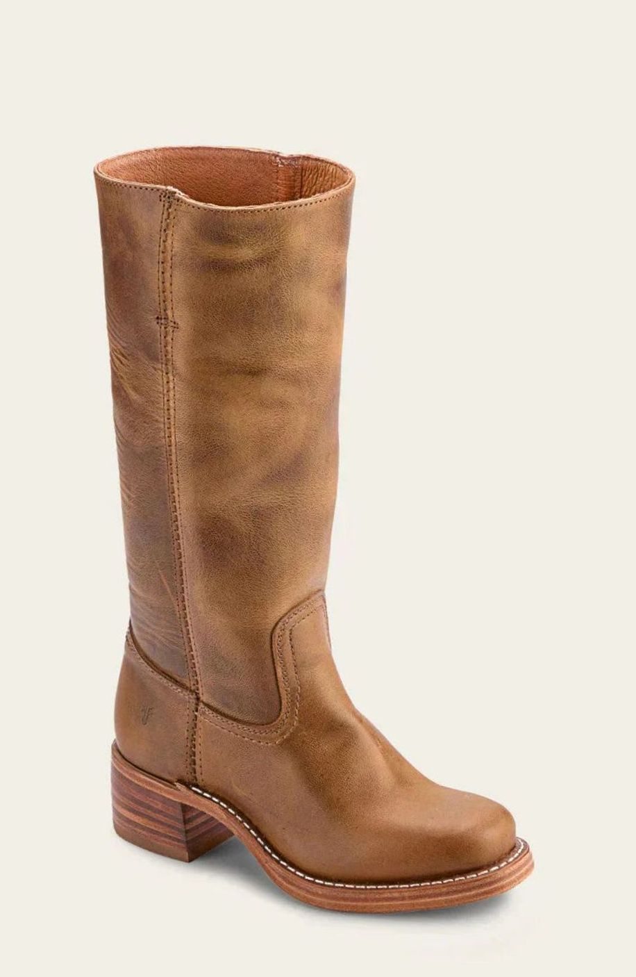 Women's Classic Western Stacked Heel Calf Boots