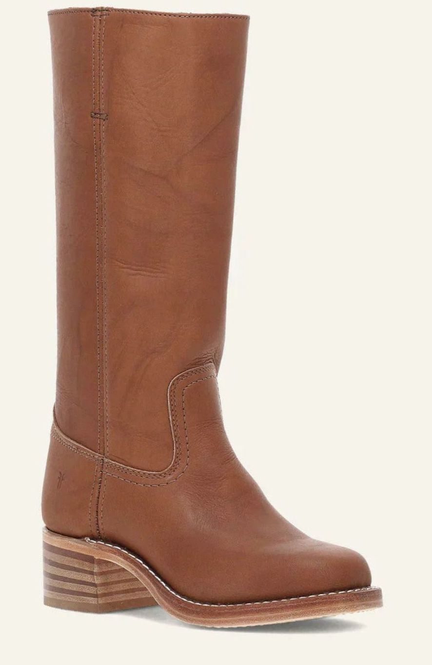 Women's Classic Western Stacked Heel Calf Boots