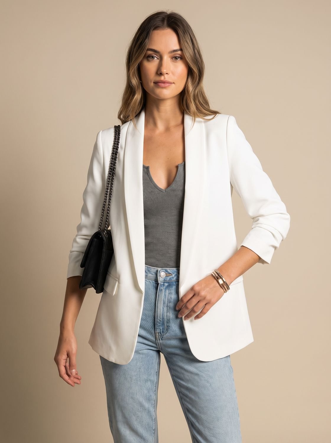 Women's Smart-Casual Longline Edge-to-Edge Blazer